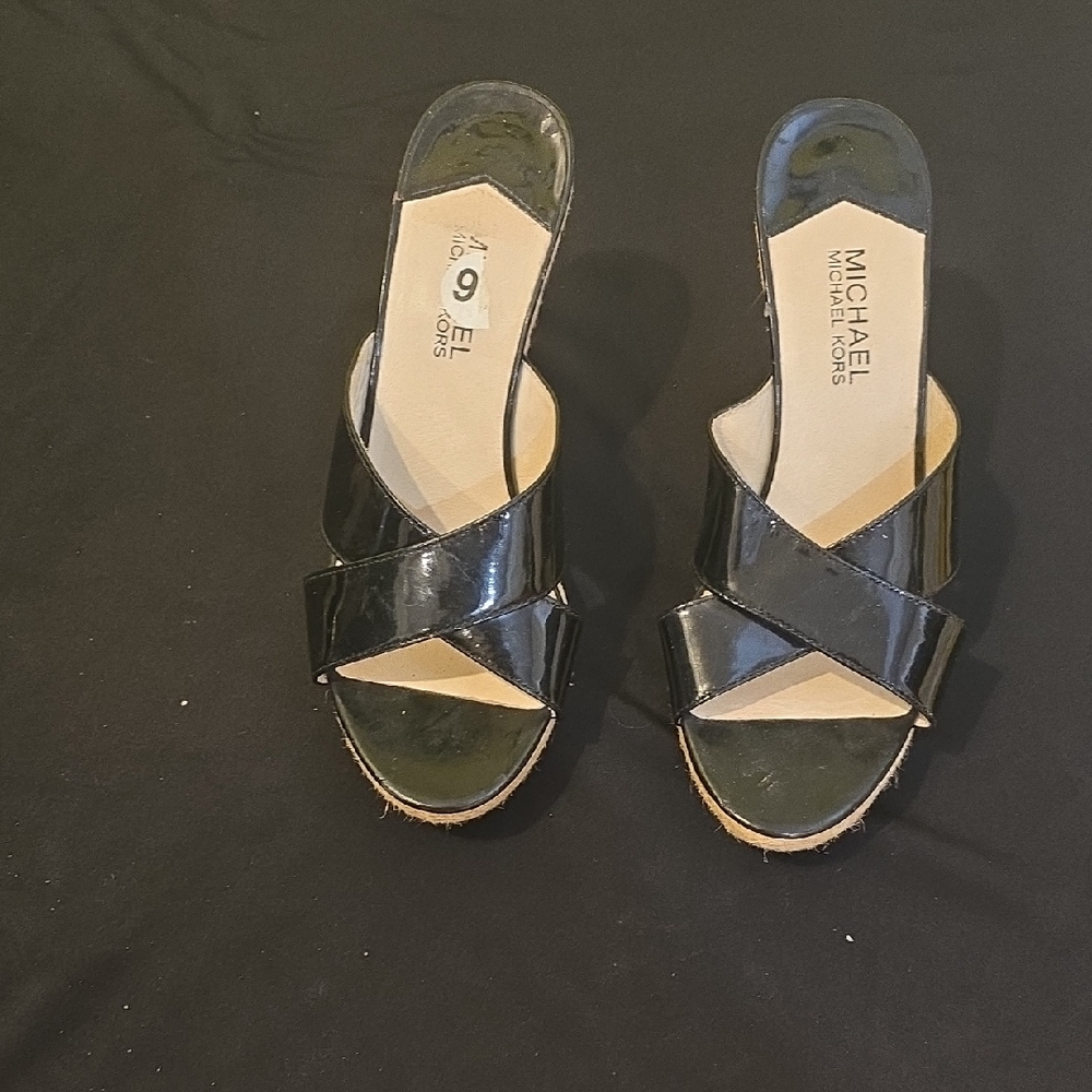 Michael Kors Glossy Black Women's Sandals